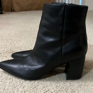 Marc Fisher Black Leather Booties